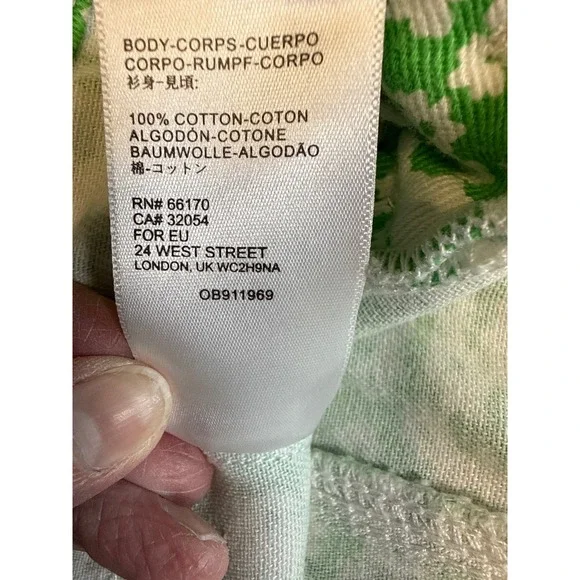 BDG Urban Outfitters Green White Daisy Floral Wide Leg Pants High Rise Button 26 - Picture 10 of 13